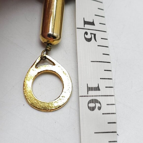 Gold Silver Tone Clear Rhinestone Steampunk Choker Black Braided Cord - Picture 7 of 7